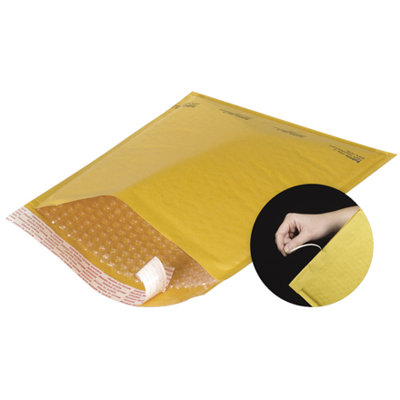 8 <span class='fraction'>1/2</span> x 14 <span class='fraction'>1/2</span>" Kraft (25 Pack) #3 Self-Seal Bubble Mailers w/Tear Strip